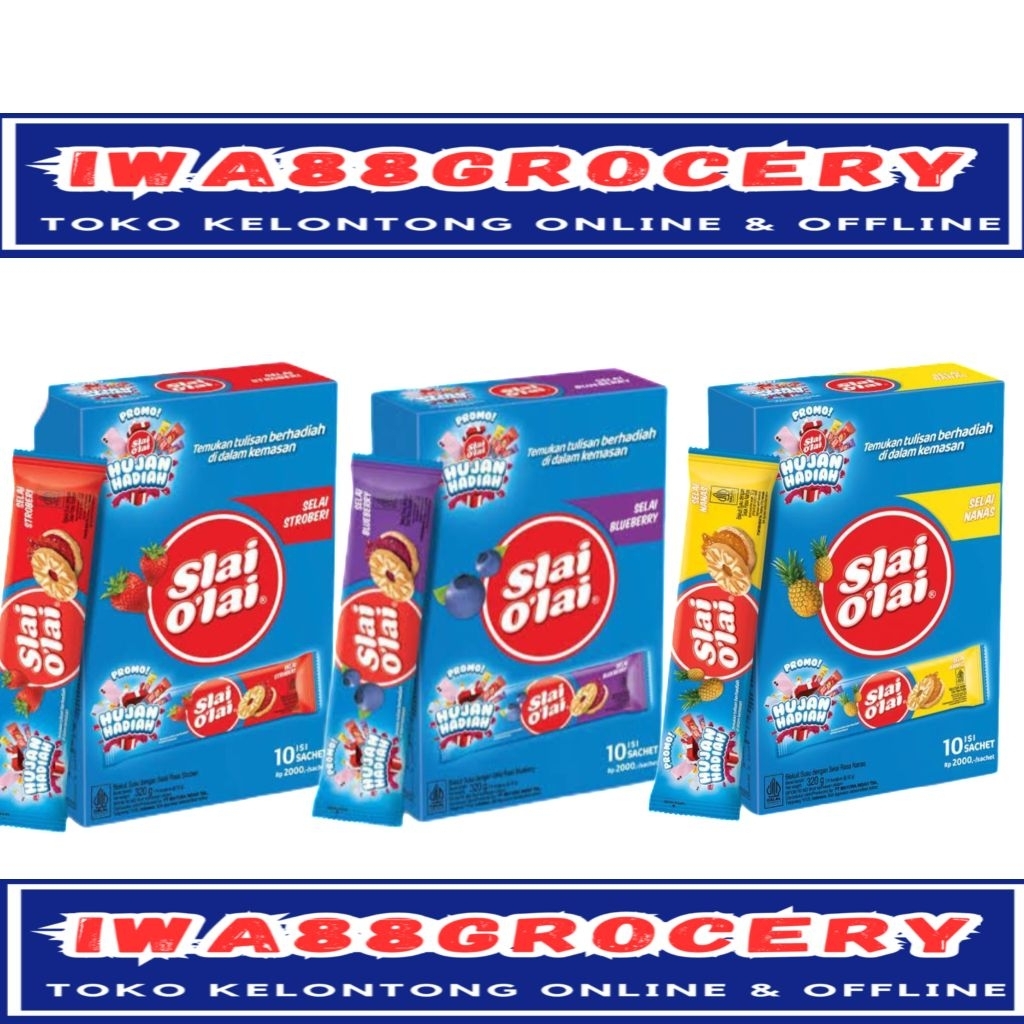 

Slai Olai biscuit dengan slai buah buahan 10pcs