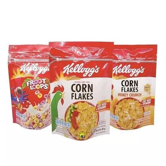 

KELLOG CORN FLAKES 60 GRAM KEMASAN POUCH ZIPLOCK 1 PC