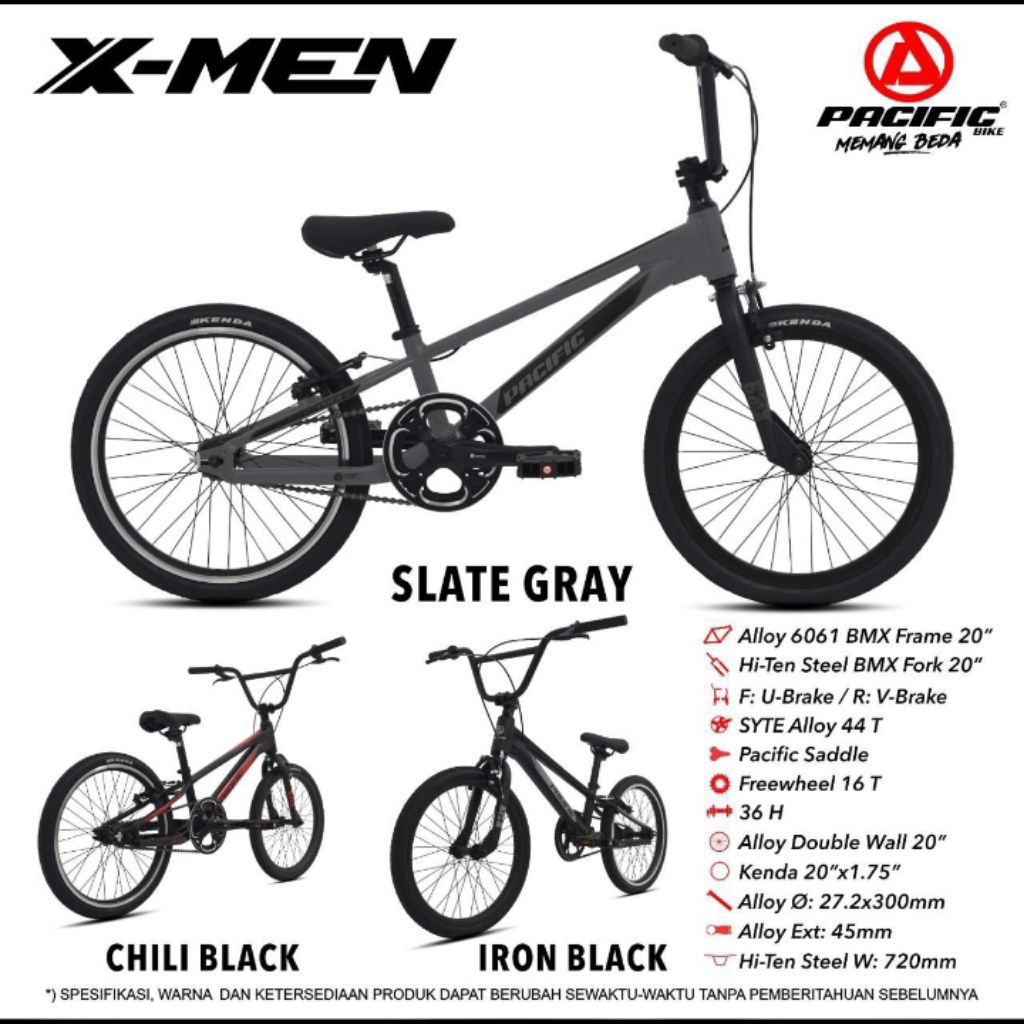SEPEDA BMX 20 INCH PACIFIC XMEN X-MEN FRAME ALLOY ORIGINAL ASLI MURAH SURABAYA KREDIT CICILAN DEWASA