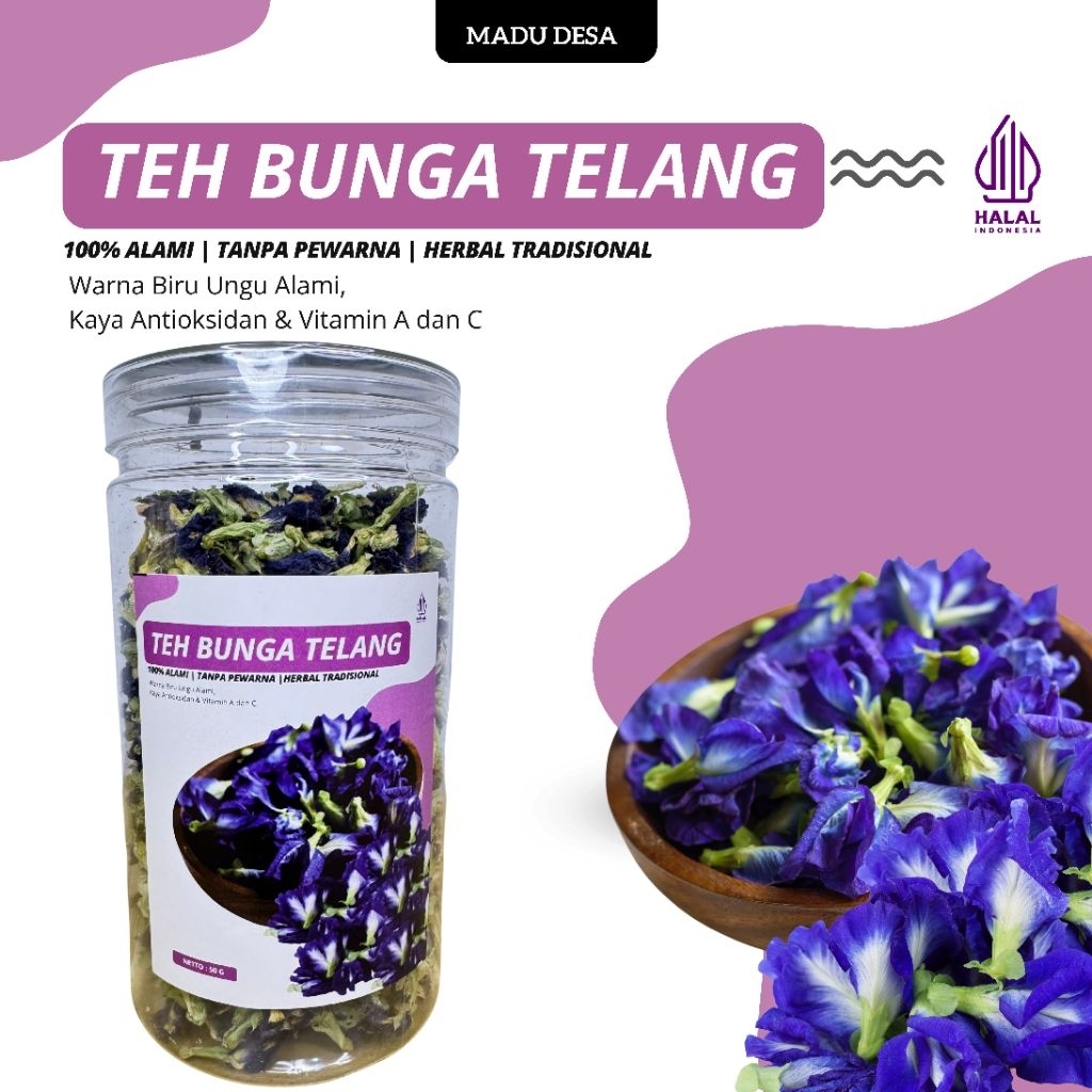 

Bunga Telang Kering 50Gram Premium Teh Bunga Telang Kering