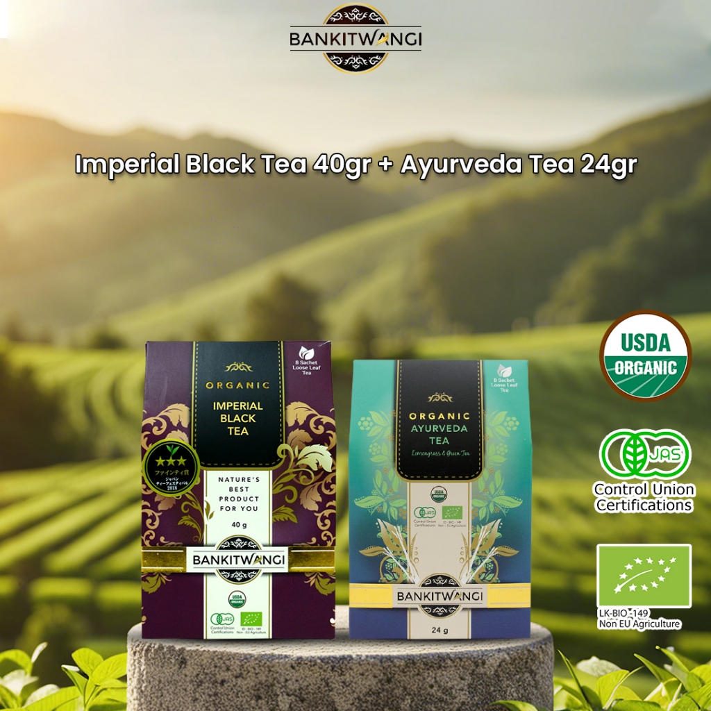 

Paket Bundling Bankitwangi Organic Imperial Black Tea 40gr + Ayurveda Tea 24gr