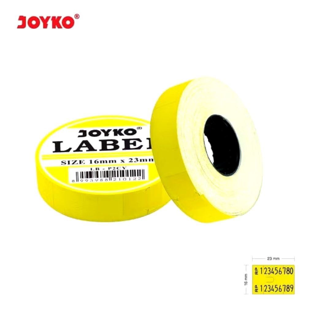 

Joyko LB-P2CY | Price Label Untuk MX-6600N | Label Harga 2 Baris | Ukuran 16mmX23mm