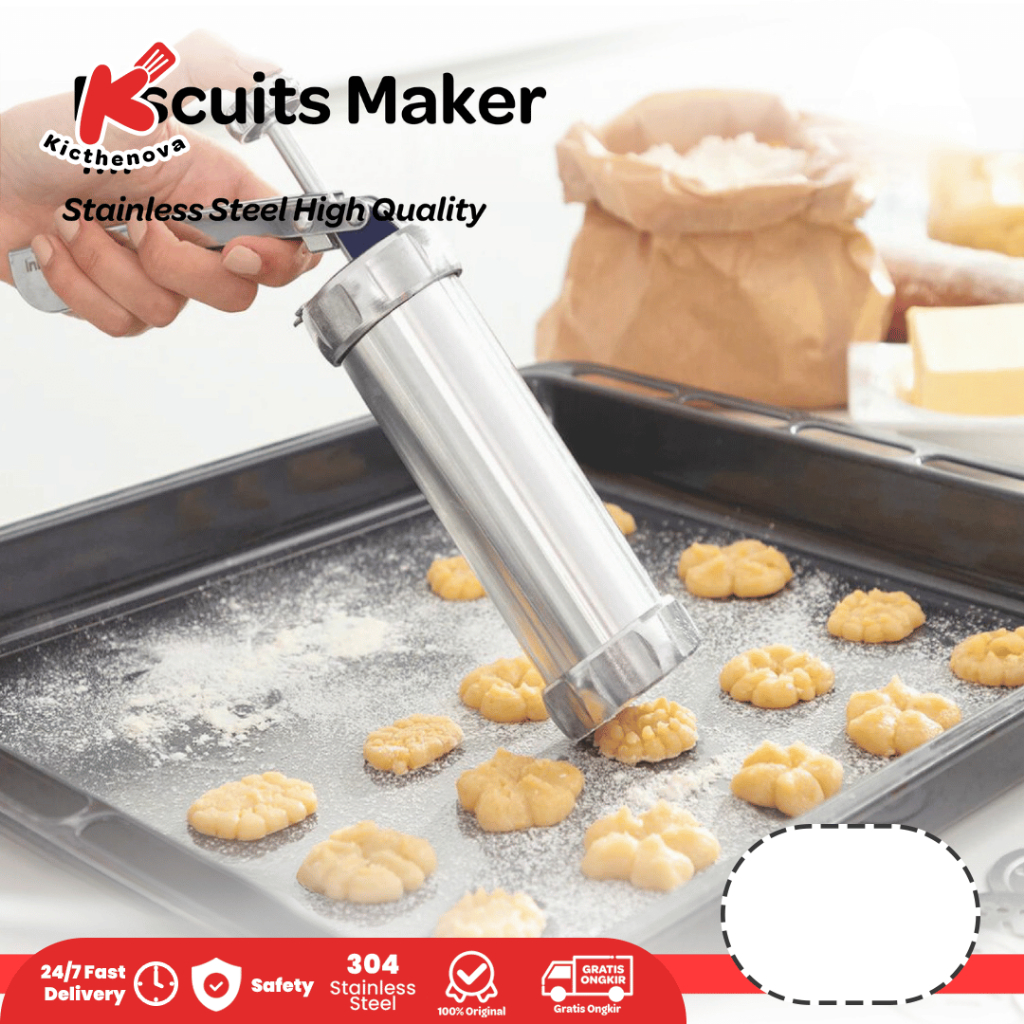 My_Genz Kitchenova Alat Hias Kue Cetakan Kue Kering Nastar Krim Motif Bunga Cake Decoration Set