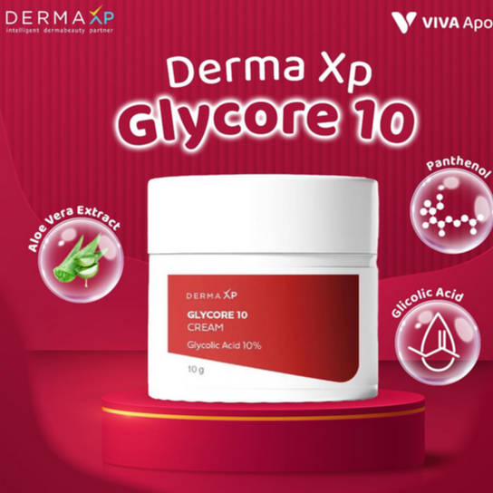 Derma XP ORIGINAL BPOM GLYCORE 10%  cream 10 gr menyamarkan kulit gelap