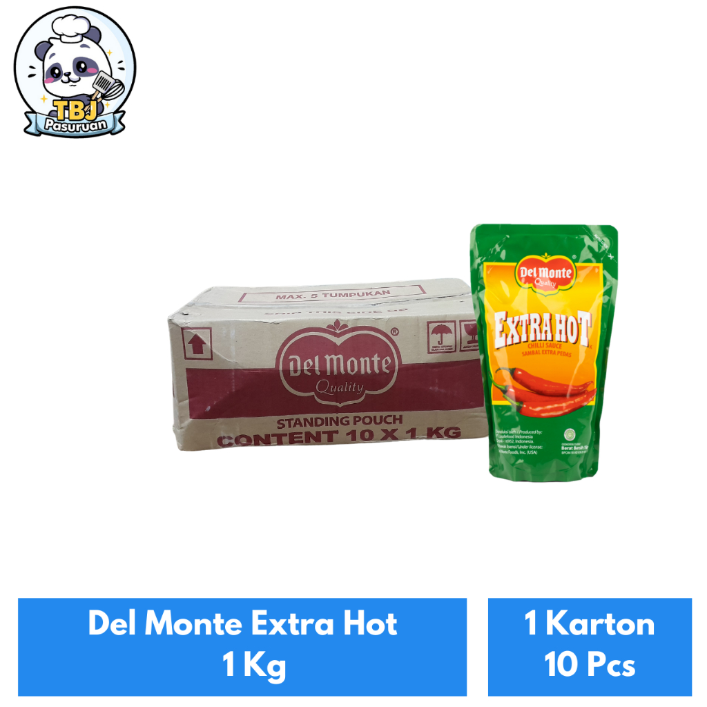 

Del Monte Extra Hot 1 Kg Kemasan 1 Karton Isi 10 Pcs