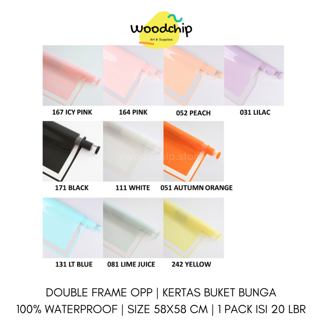 

[LEMBAR] DOUBLE FRAME OPP TRANSPARENT (FRO-02) PLASTIK BUKET BUNGA - KERTAS KADO - WRAPPING PAPER - SAMPUL BUKU