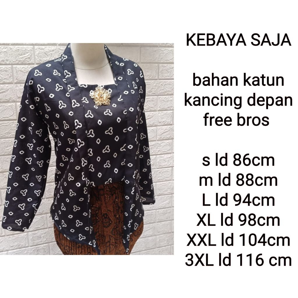 kebaya kutubaru jumputan batik khas jawa free bonus bros atasan baju tradisional kantor kamis pon ad