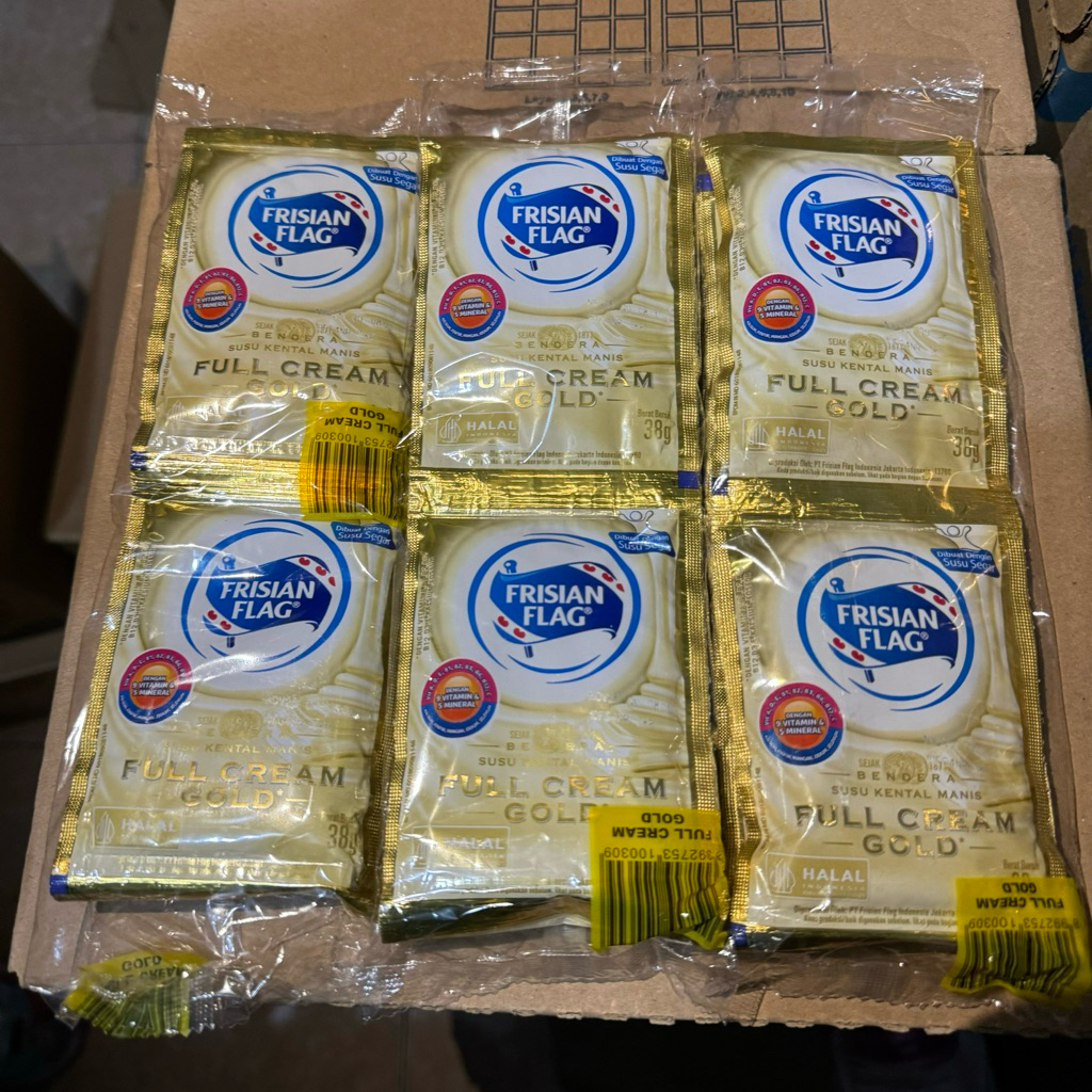 

FrisianFlag Susu Kental Manis Gold Sachet 38gx6 pcs TERMURAH