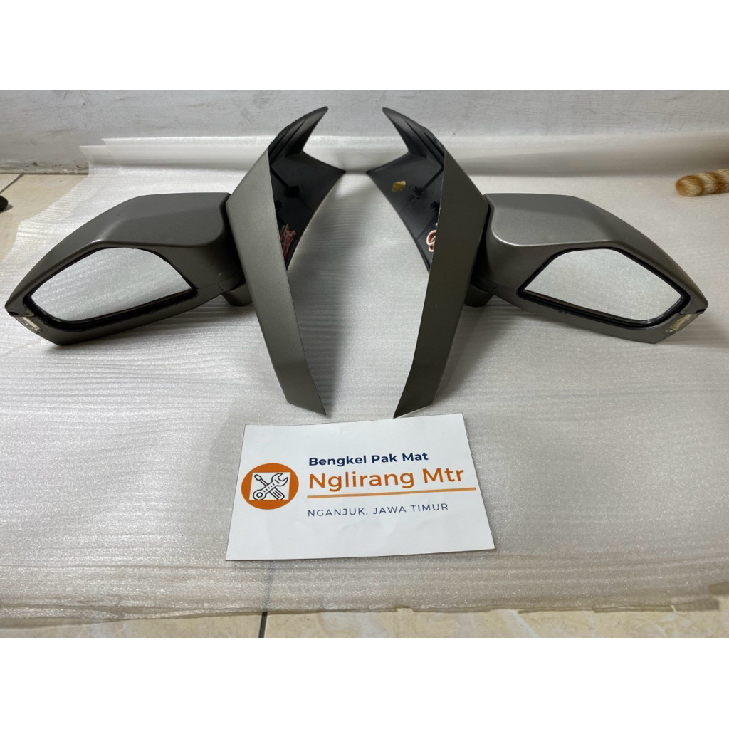 Spion lipat Yamaha Nmax model B1 sein led warna grey abu abu dof doff original Vnd