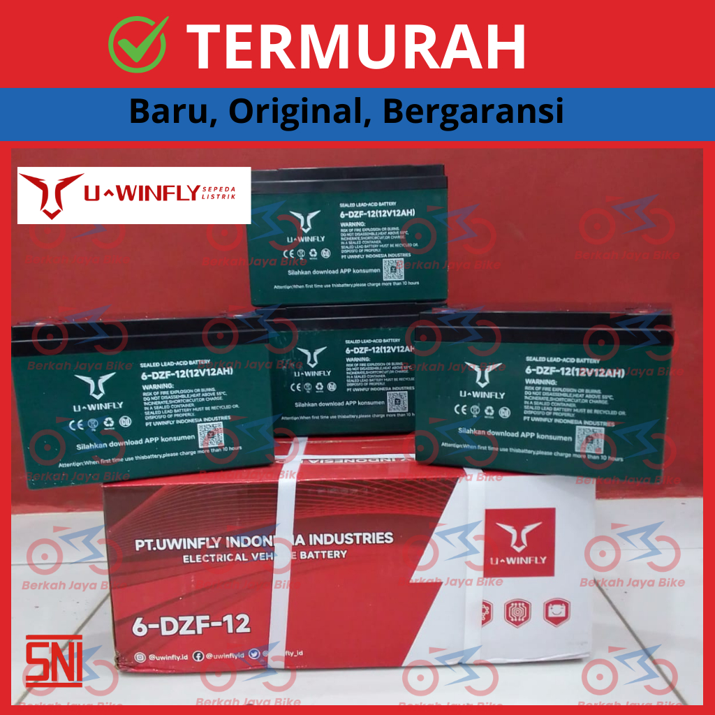 Aki / Baterai Sepeda Listrik U-winfly 48V 12Ah / 12V 12Ah & 48V 20Ah / 12V 20Ah Original 1 Set / Sat