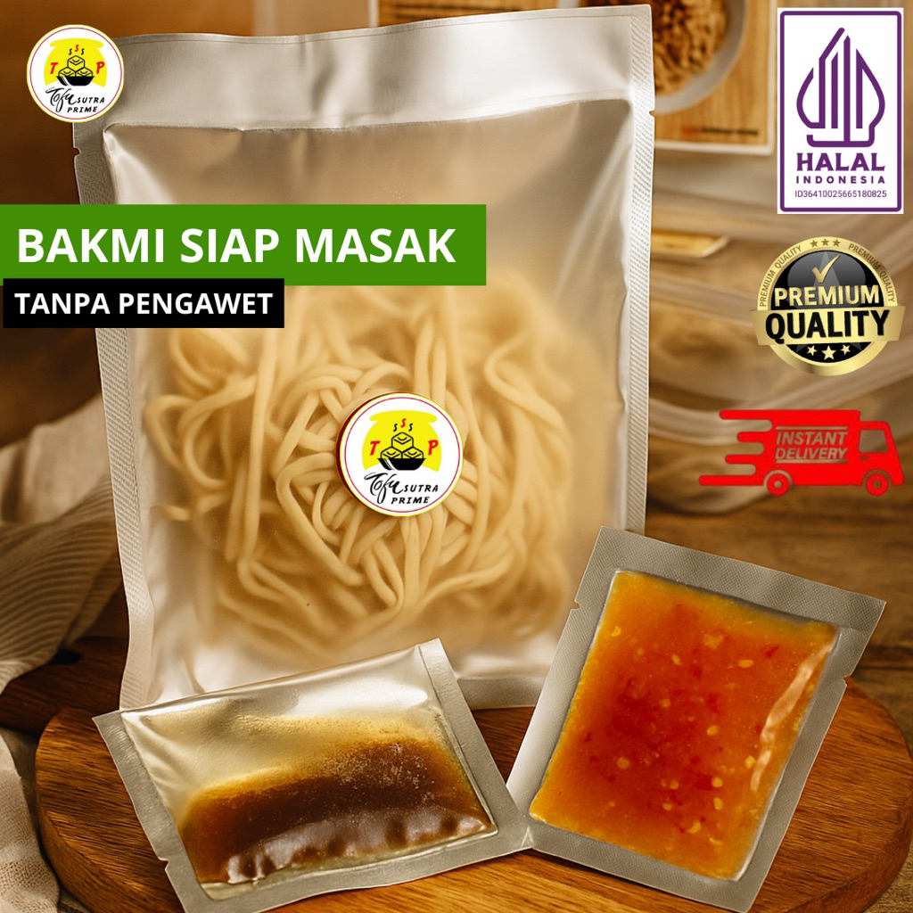 

(TSP) Ready Bakmie / Mie kedelai Siap Masak Instan Halal lengkap bumbu praktis mie siap di masak , sehat bergizi untuk bayi , diet