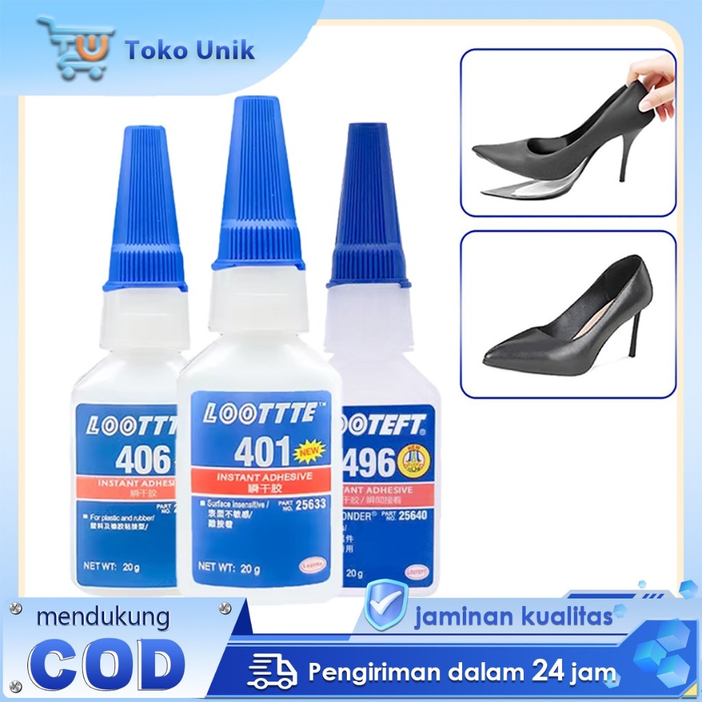 

20g Lem Instan 401 406 496 Super Glue Instan Lem Serbaguna Lem Untuk Besi Plastik Kayu Kain