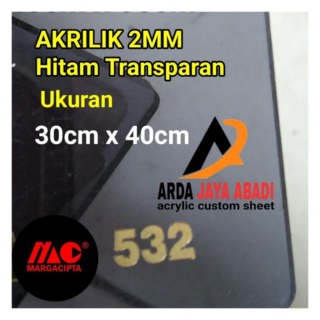 

akrilik 2mm hitam transparan 30 x 40 akrilik lembaran marga cipta warna riben