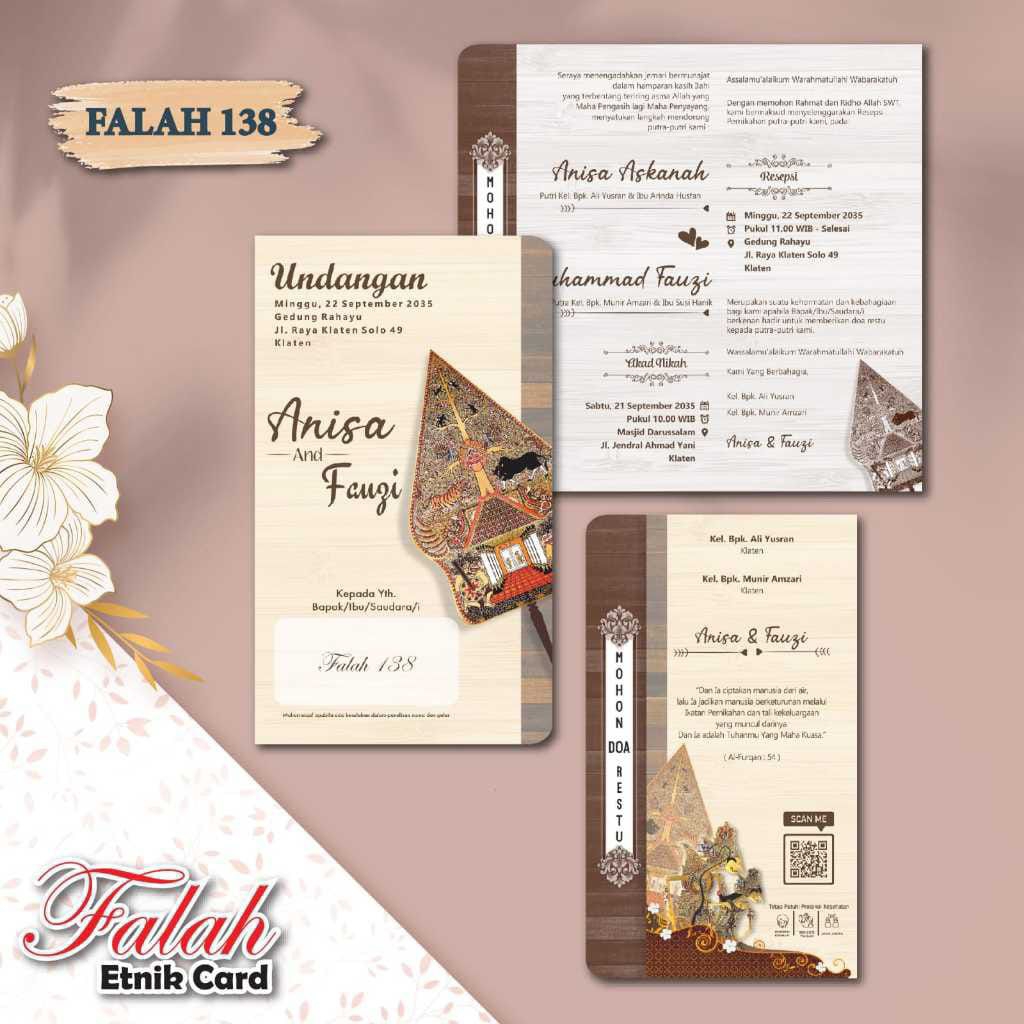 

BLANGKO UNDANGAN FALAH 138 | BLANGKO KOSONG | BAHAN BC ( 1 Pack isi 100 lembar )