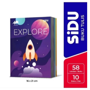 

Buku tulis merek SIDU isi 58 lembar/buku tulis