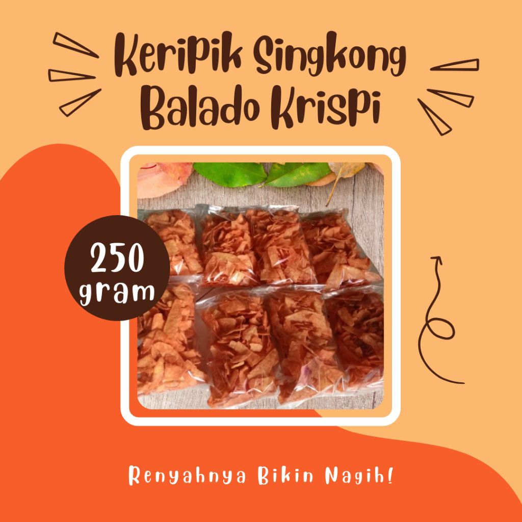 

Keripik Singkong Balado Krispi 250g (Renyahnya Bikin Nagih!)