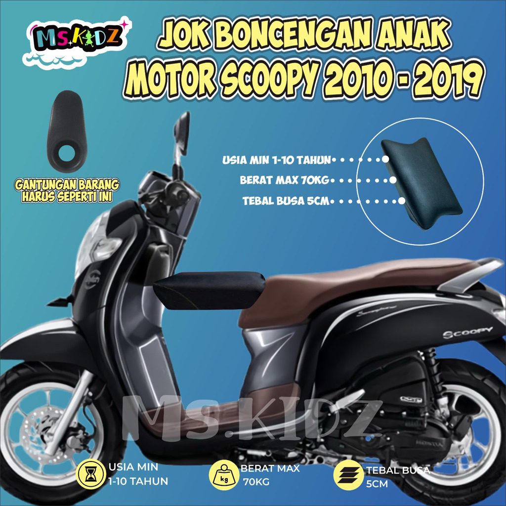 Jok Boncengan Anak Motor Scoopy 2010-2019 Dudukan Anak Motor Scoopy 2010 Sampai 2019 Premium