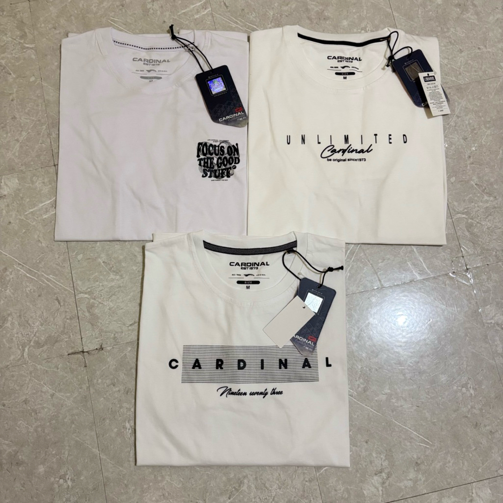 kaos cardinal pria original putih