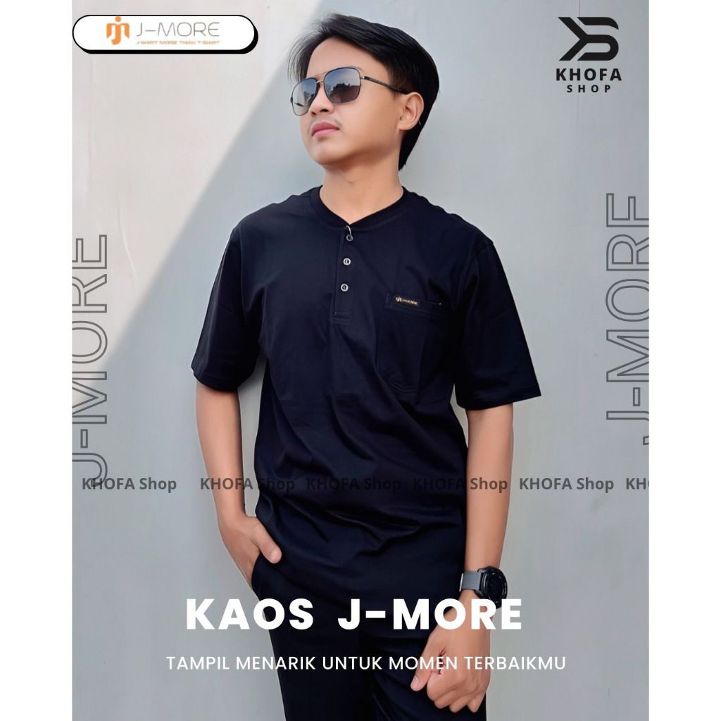 Kaos Kancing Saku Pria JMORE – Cotton Katun Combed 24s, Nyaman & Stylish