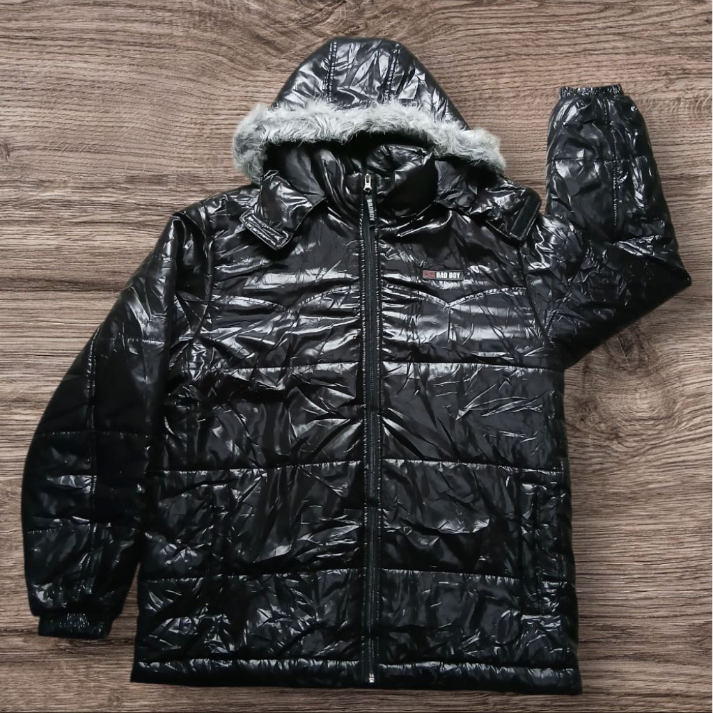 Jaket badboy puffer outdoor hiking unisex medium hoodie