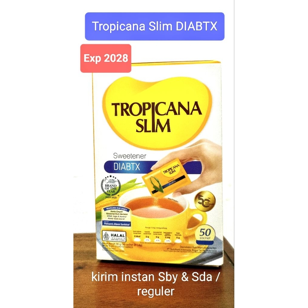 

Tropicana Slim DIABTX Sweetener Diabetics Rendah Kalori Khusus Diabetes