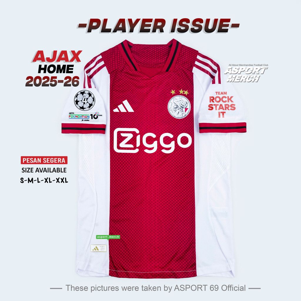 PLAYER ISSUE AJAX 2025 2026 TERBARU JERSEY AJAX 25 26 PI