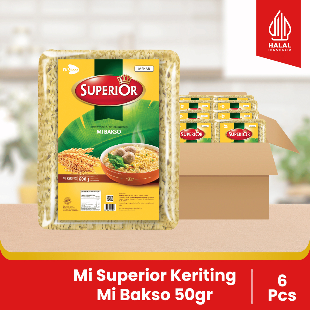 

Mi Superior Keriting - Mi Bakso - 1 Karton - 12 Keping - 50gr