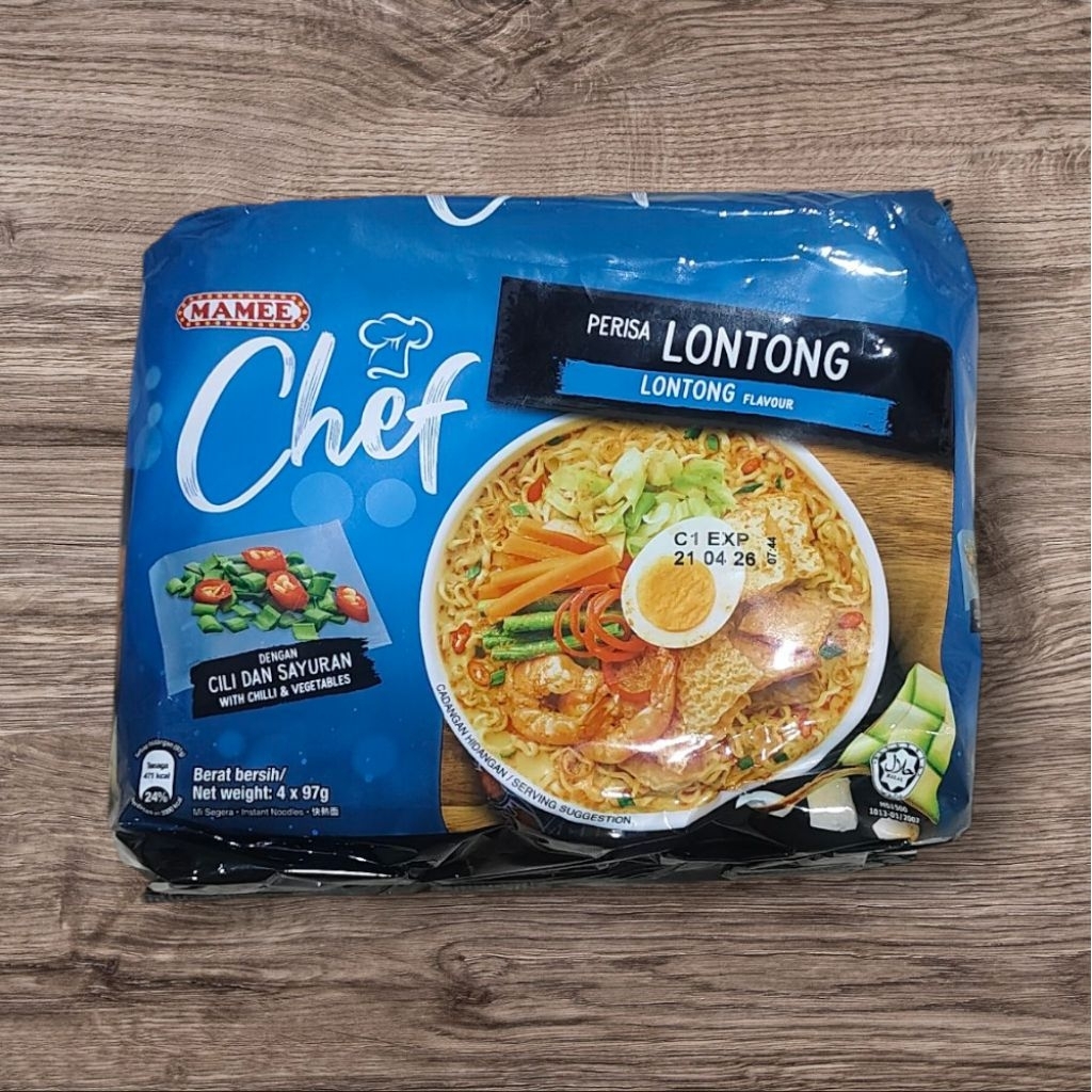 

Mamee Chef Mie Instan Perisa lontong 1 pack (4 bks)