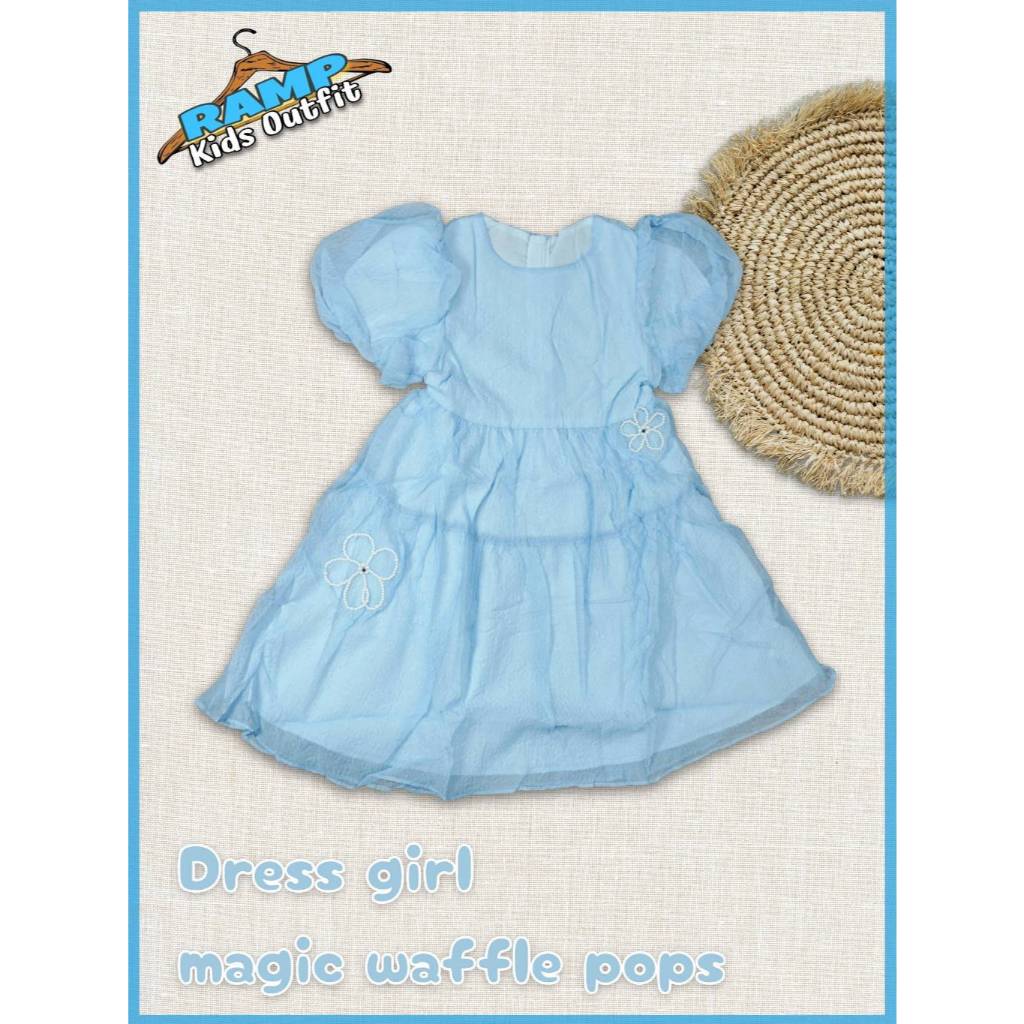 dress anak perempuan | dress party anak | Dress girl magic waffle pops ball 550-53