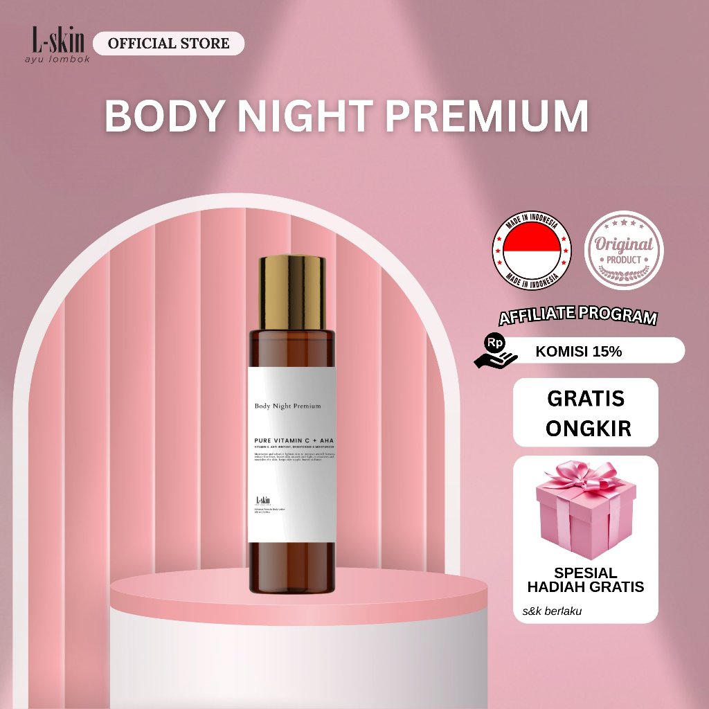 L-skin / lskin / L skin Body Night Premium Antioxidant Pemutih Kulit Badan Tangan dan KakI