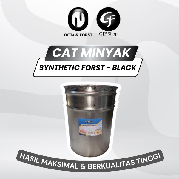 

Cat Minyak Sintetik Synthetic Forst Top Quality Enamel Warna Hitam Glossy Black Pail 20kg