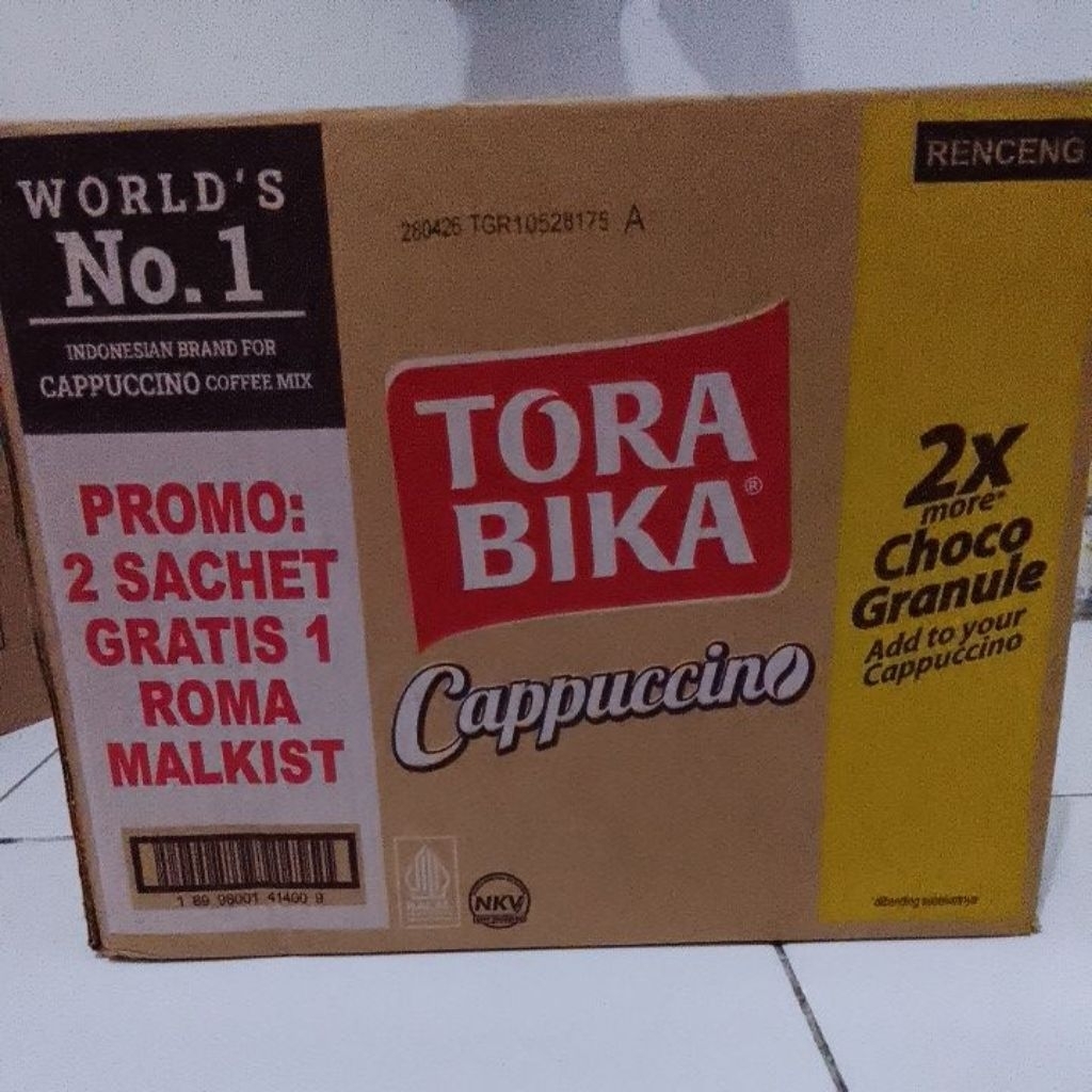 

Tora bika cappucino karton (12 x 10 x 25g)