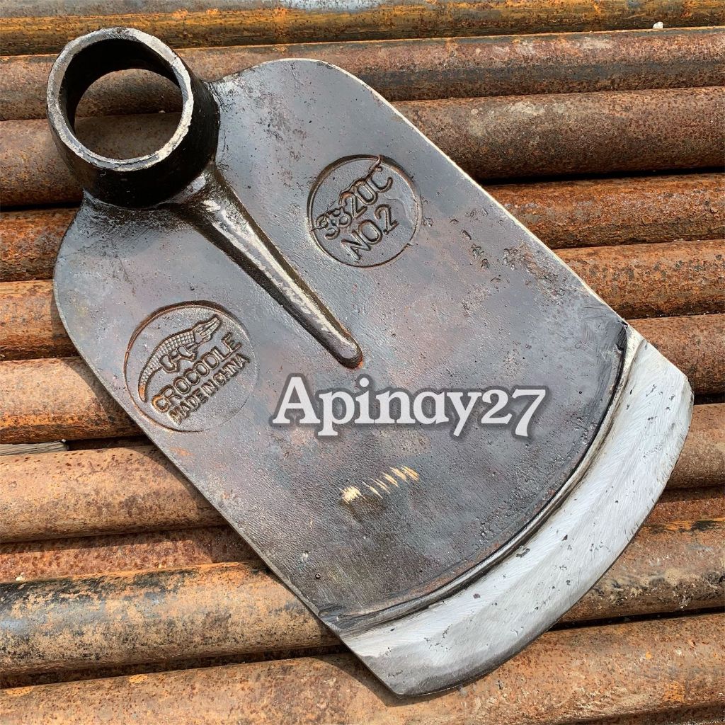 Cangkul Buaya Bulat Sambung Wojo -  Cangkul Sawah Super Tajam Anti  Lengket - Rekomendasi Cangkul Pe