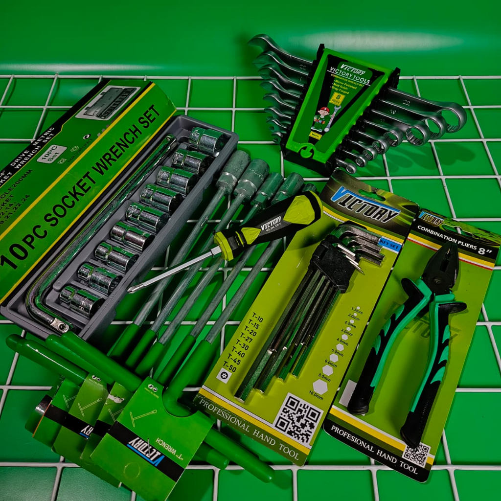 Paket VICTORY Lengkap Murah / Alat Bengkel / Alat Kunci Motor / Kunci Pas / Sok Shock / Tools Set