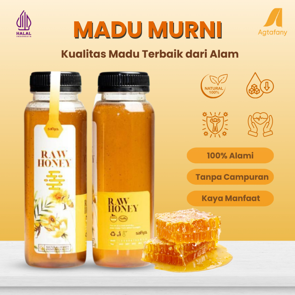 

Madu Murni Safiya 350 Gr | Raw Honey Alami Murni High Quality Multiflora Pure Natural Minuman Herbal Premium Kesehatan