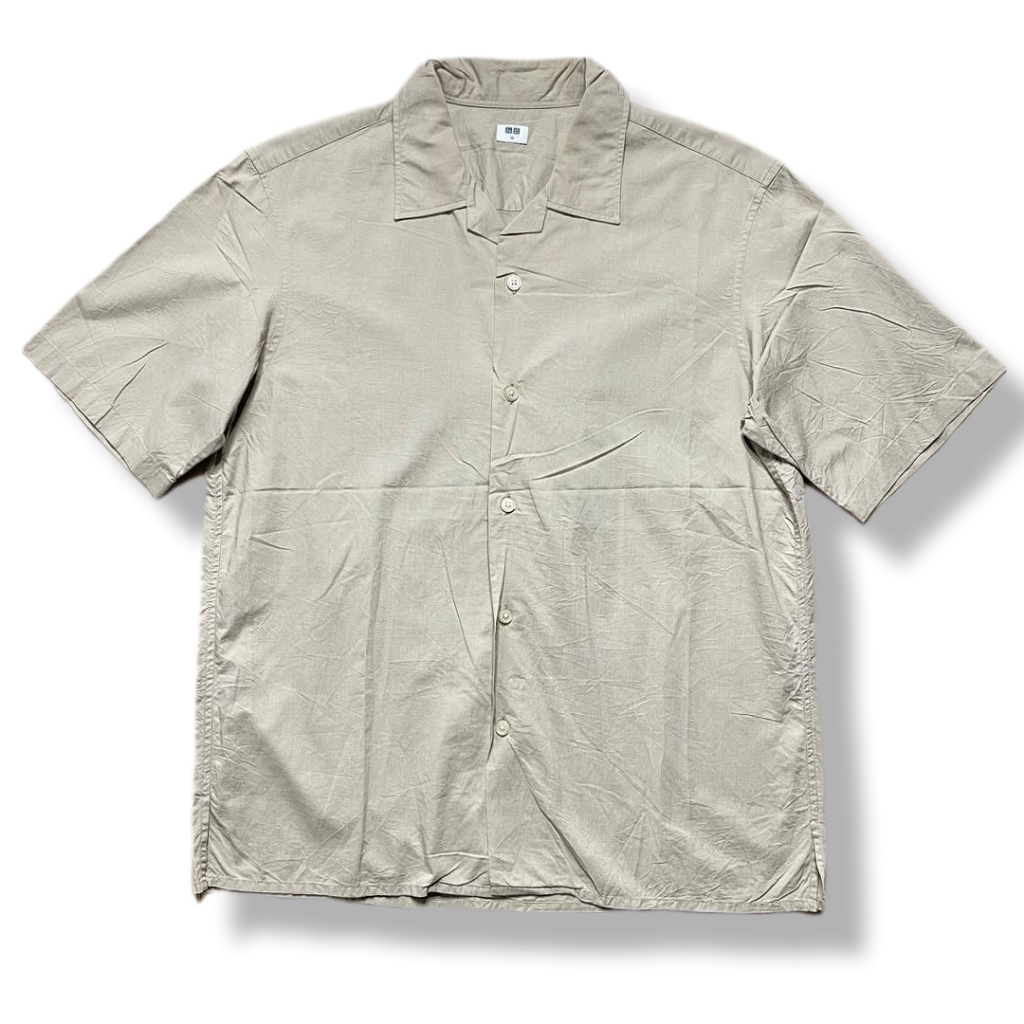 UNIQLO OPEN COLLAR SHIRT | KEMEJA | BGOIB