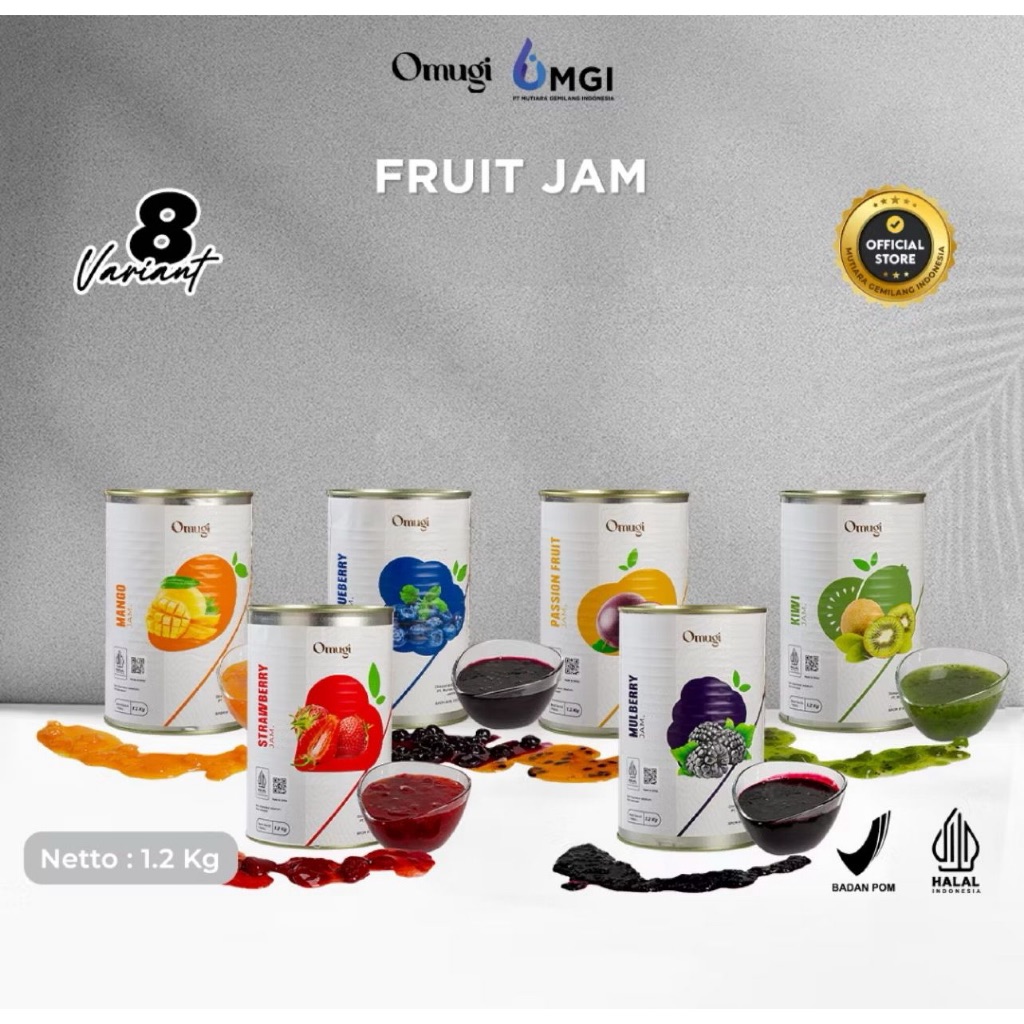 

Fruit Jam OMUGI (Selai Buah Asli) 1,2 Kg ( 1200gr )