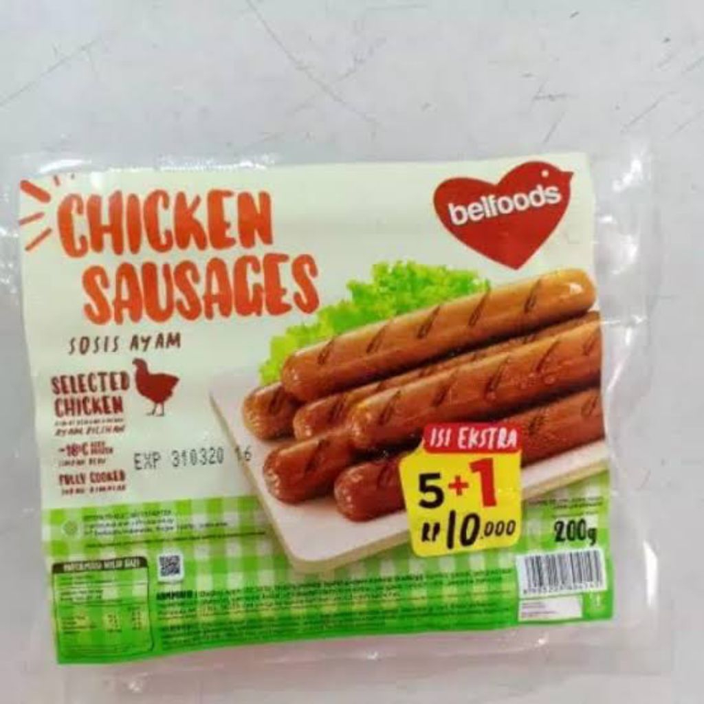 Belfoods Sosis ayam 200 gr / Chicken Sausage (Frozen Food)