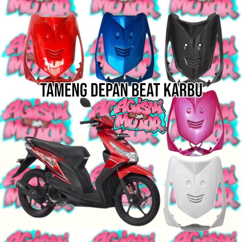 tameng depan beat karbu / panel depan beat karbu / dasi depan beat karbu / body depan beat karbu