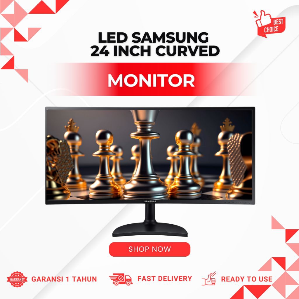 Samsung Monitor LED 24 Inch Curved Garansi resmi