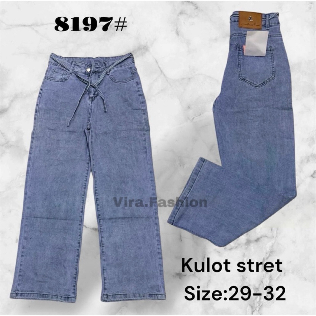 Baru Celana Kulot Street Wanita Dewasa Kekinian/Levis Kulot Wanita Dewasa Nyaman Dipakai Bahan Tidak