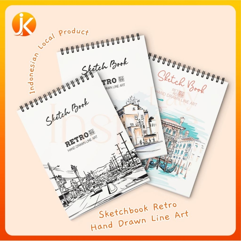 

Sketchbook Retro Premium 80gsm – Buku Sketsa Tracing Paper Tebal A6 A5 A4 Spiral 40 Lembar / 80 Halaman