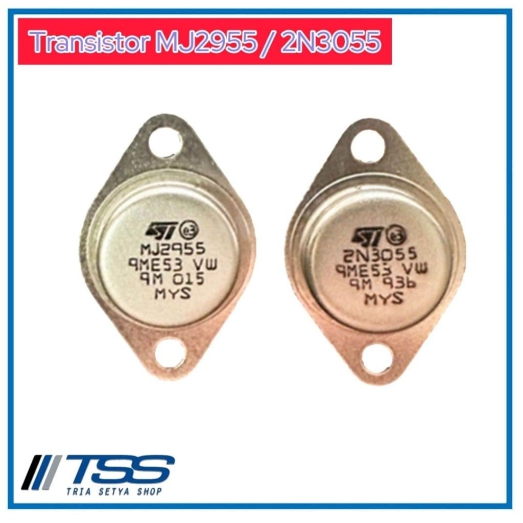 Transistor Jengkol MJ2955 + 2N3055 / 2955 3055 Malaysia (Set)