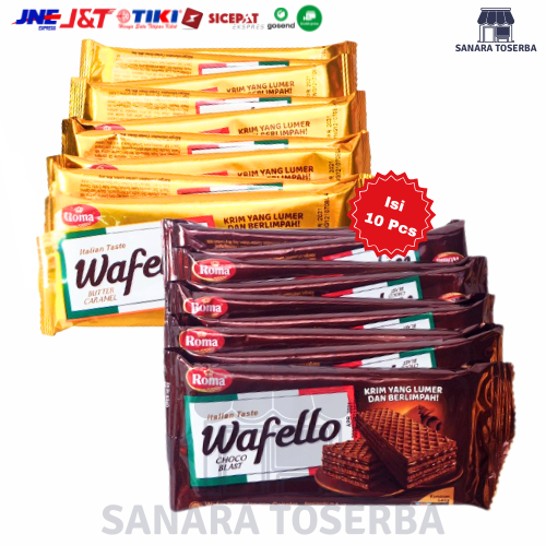 

Roma Wafello Wafer 1 Pack Isi 10 Pcs 17 Gram