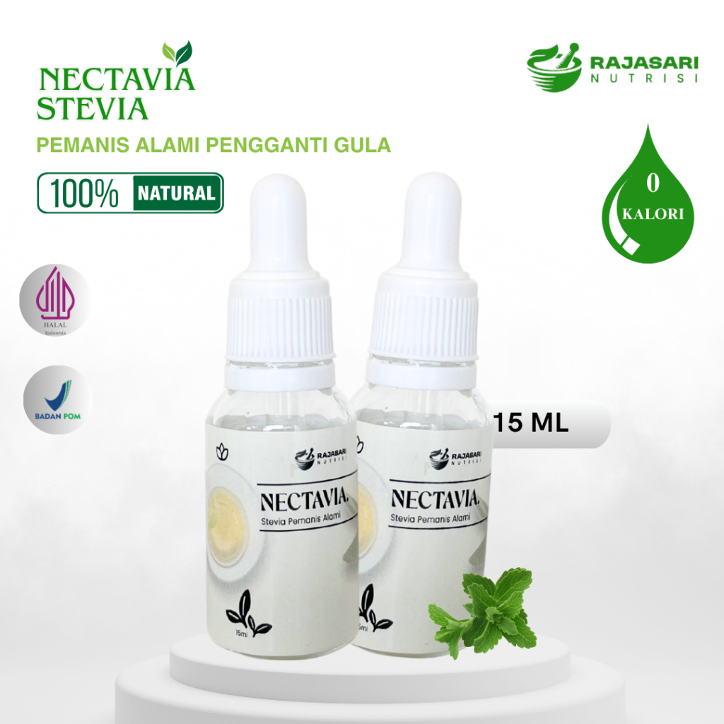 

[Dapat 2] Bundle Combo 2 Nectavia Stevia Tetes 15 ML - Pemanis Alami - Rendah Kalori Pengganti Gula