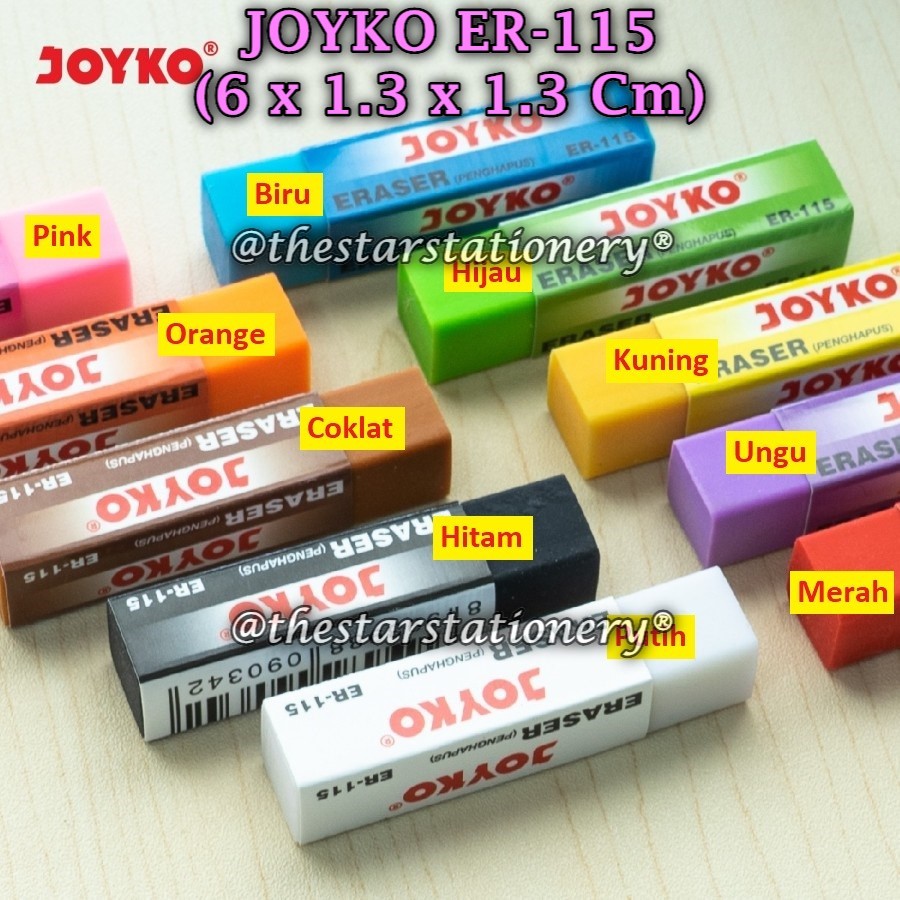 

(1 Biji) Penghapus JOYKO ER-115 10 Warna / Penghapus Eraser Joyko ER-115 10 Warna (1 Biji)