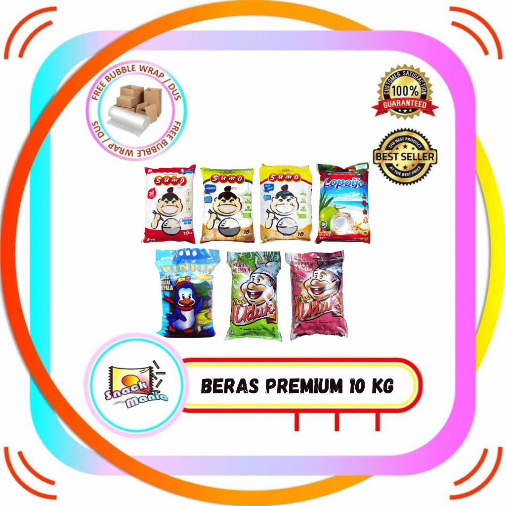 

Beras Premium Sumo - Nasi Uduk Merah Hijau Kuning ~ 10 kg White RIce