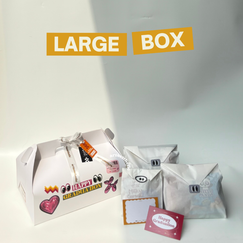 

[Large Box] Gift box | Gable box | Snack box Graduation Birthday Anniversary Congratulations by artaesthetic