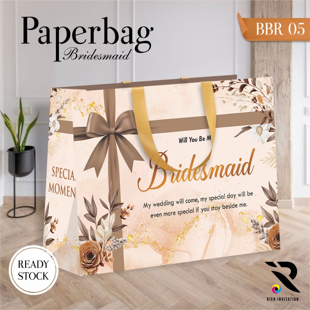 

PAPERBAG BRIDESMAID FULL COLOUR - TAS BRIDESMAID SIMPLE ELEGANT - PAPERBAG BBR 05