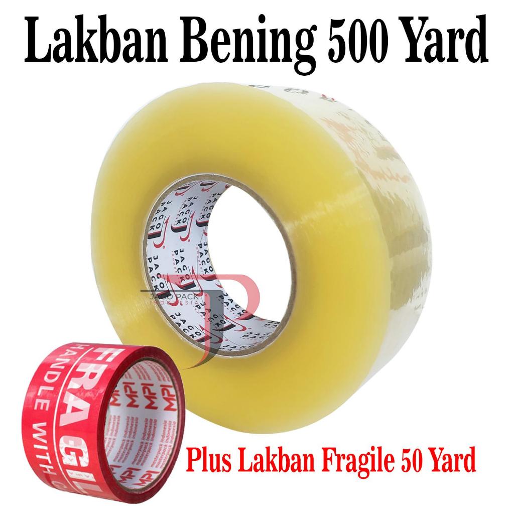 

Lakban Coklat Jumbo 45 mm x 500 Yard + Lakban Fragile Merah 48 mm x 50 Yard Kualitas Bagus Tidak Mudah Putus